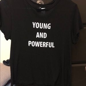 black short sleeve top